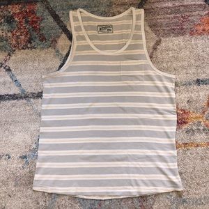 Stripped mens tank with frocket